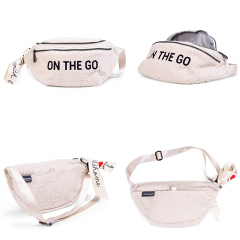 Geanta Childhome Banana On The Go Teddy Alb [1]