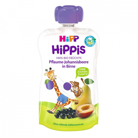 HiPP - Piure HiPP Hippis para cu prune-coacaze negre 100g
