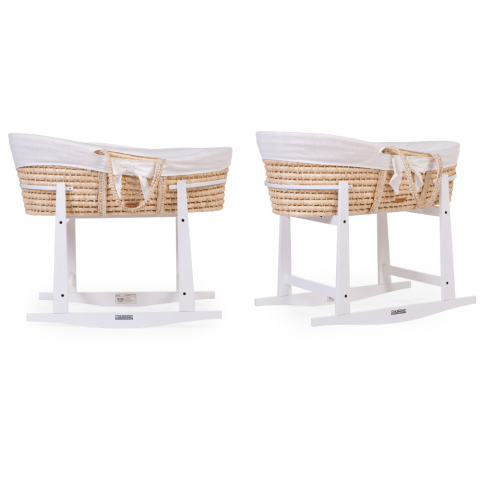 Suport balansoar Childhome pentru Cos bebe Moise, Lemn Alb [2]