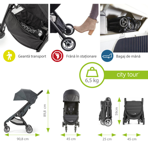 Carucior City Tour Charcoal Denim [12]