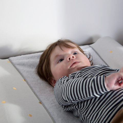 Husa saltea de infasat Childhome Jerse/Frotir Buline [3]