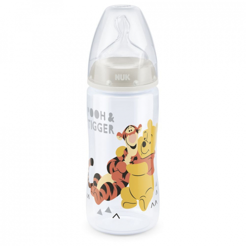 Nuk - Biberon Nuk First Choice 300 ml Tetina Silicon  Disney Gri  0-6 luni 
