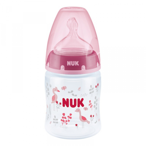 Nuk - Biberon Nuk First Choice Plus 150 Ml Tetina Silicon M 0-6 luni Roz
