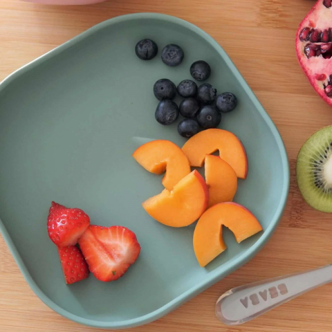 Farfurie silicon cu ventuza Beaba Sage Green [1]