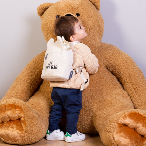 Rucsac pentru copii Childhome My First Bag Teddy Ecru [2]