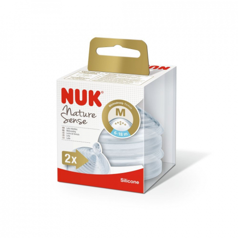 Nuk - Tetina Nuk Nature Sense Silicon 2M 6-18 luni 2 Bucati Cutie