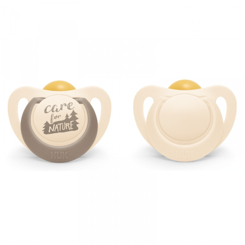 Suzeta Nuk for Nature Latex M2, 6-18 luni, Set 2 Bucati, Crem [1]