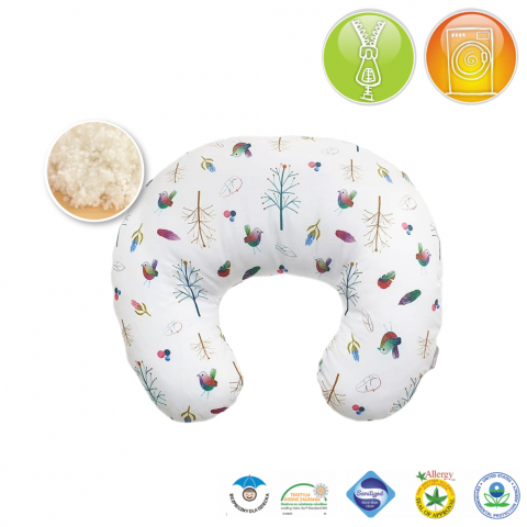 Perna de Alaptare Fiziologica Husa Bumbac Model Pasari 72 cm [1]