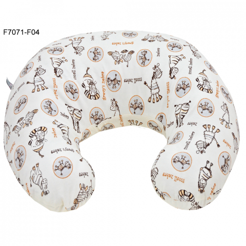 Perna de alaptare fiziologica husa din bumbac bej model zebre 72 cm [1]