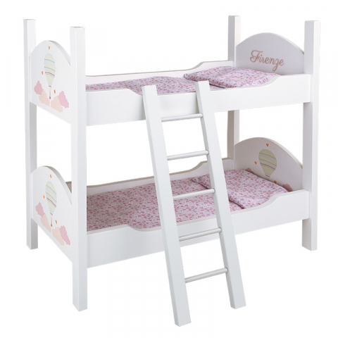 Arias - Pat supraetajat din lemn pentru papusi Arias Firenze, 50x27.50x49.50 cm