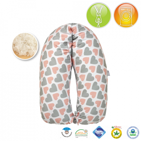 Perna Gravida 3 in 1 Husa Bumbac Model Inimioare 165 cm [1]