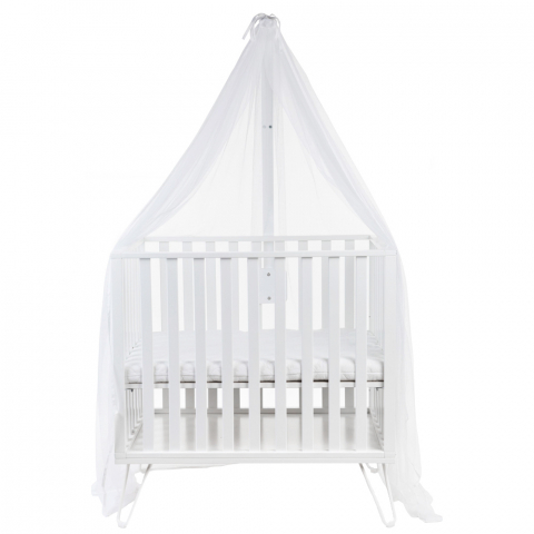 Childhome - Suport baldachin Childhome cu plasa de tantari, Fag Alb