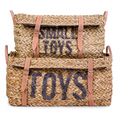 Childhome - Set 2 cosuri depozitare din ratan Childhome