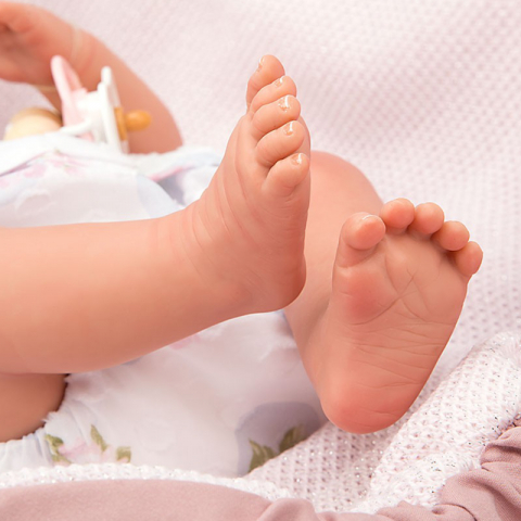 Papusa Reborn bebelus realist Arias Inna 38 cm White/Pink [5]