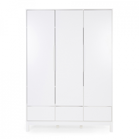 Mobilier si decoratiuni - Dulap Childhome Jota 135x45x190 cm, MDF Alb