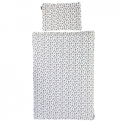 Lenjerii patut 140 x 70 cm - Husa pilota si fata de perna Childhome Jerse 100x140 cm, Leopard