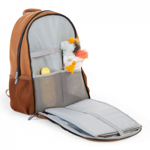 Rucsac de infasat Childhome piele ecologica Maro [4]