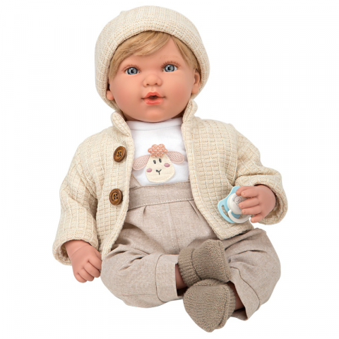 Arias - Papusa cu 14 sunete Arias Irio Elegance 45 cm Beige