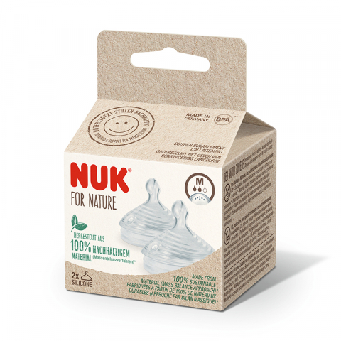 Nuk - Tetina Nuk for Nature Silicon M, Set 2 Bucati