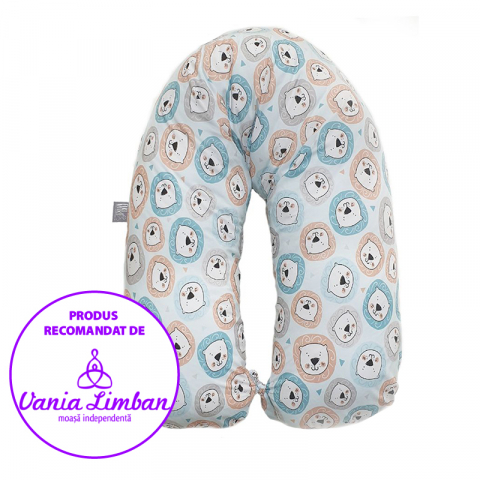 Perna Gravida 3 in 1 Husa Bumbac Model Lei 165 cm [2]