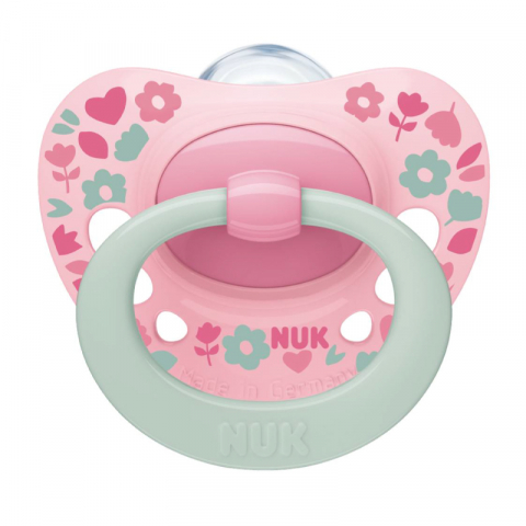 Nuk - Suzeta Nuk Signature Silicon 18-36 luni M3 Roz Pastel
