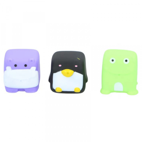 Set 3 jucarii de baie Eddy Toys, Pinguin, Hipopotam, Broscuta [1]