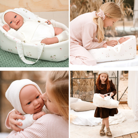 Papusa cu greutate reala Arias Adi Elegance 45 cm si cos cu manere [4]