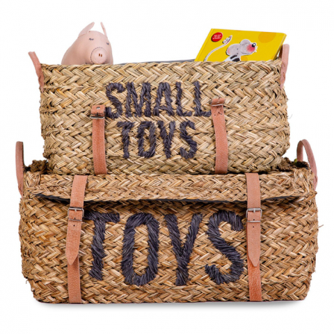 Set 2 cosuri depozitare din ratan Childhome [1]