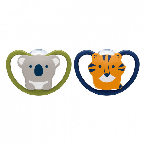 Nuk - Suzeta Nuk Space Silicon M2 Blue 6-18 luni 2 Bucati Set