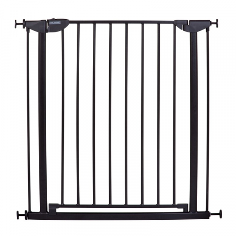 Mobilier si decoratiuni - Poarta de siguranta metal Childhome Eltra Doorgate Pressure 75-81 cm, Negru