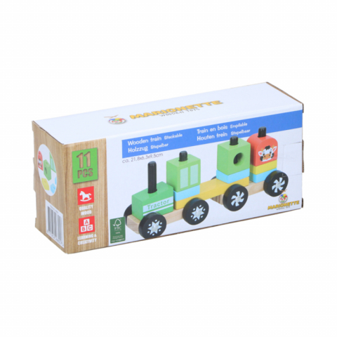 Set constructie din lemn Marionette Tractor 11 piese [1]