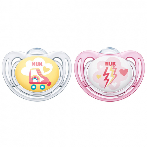 Nuk - Nuk Suzeta Freestyle Silicon M3 Galben 18-36 luni 2 Bucati Set