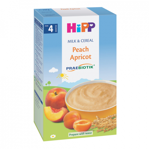 HiPP - Lapte & Cereale Hipp cu piersici si caise 250 gr