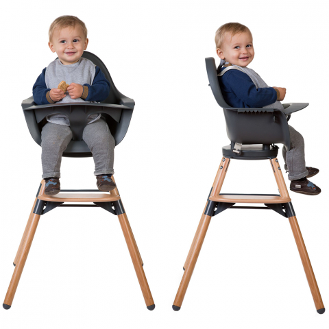 Scaun de masa reglabil in inaltime Childhome Evolu One.80, Natural/Antracit [3]