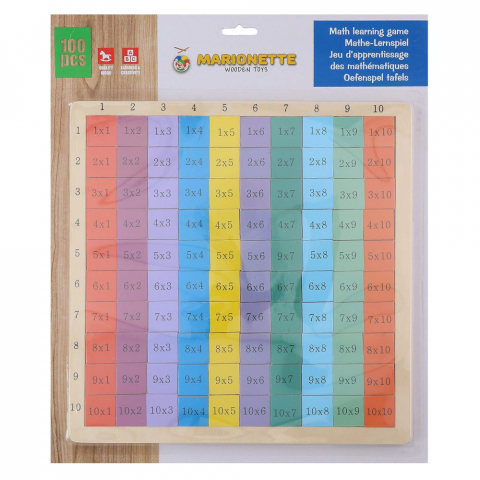 Joc din lemn tabla inmultirii Marionette 100 piese [1]