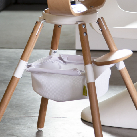 Cos accesorii pentru scaun de masa Childhome Evolu, Alb [3]