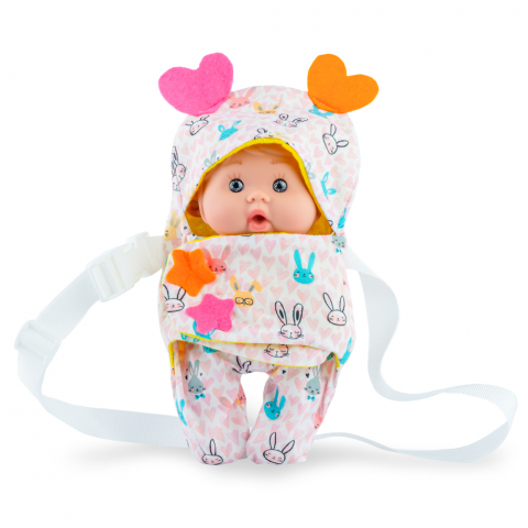 Marina and Pau - Papusa si sistem de purtare Marina & Pau Nenotin 21 cm Roxi