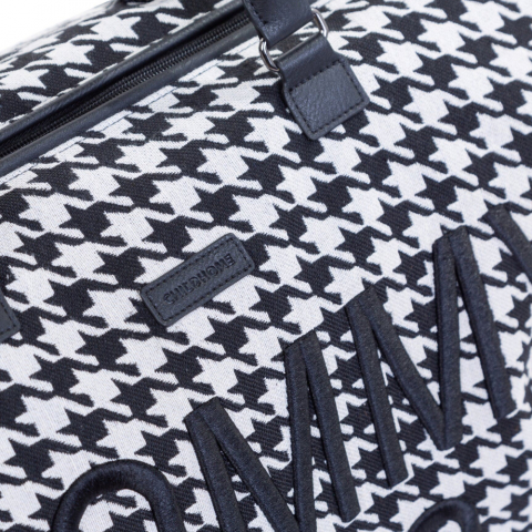 Geanta de infasat Childhome Mommy Bag Pied de Poule Negru [4]