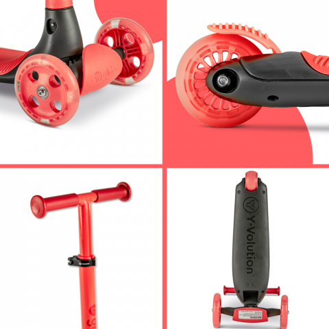 Trotineta cu 3 roti Yvolution Y Glider Kiwi Red [4]