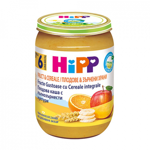 HiPP - Piure HiPP Fruct&Cereale fructe gustoase 190g