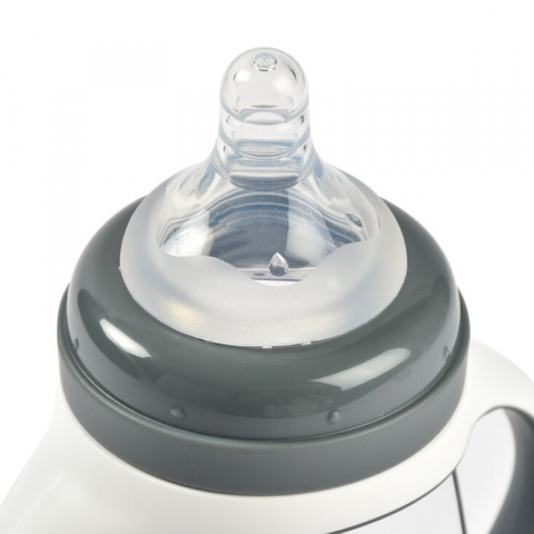 Biberon de invatare 2 in 1 din Tritan Beaba 210 ml Mineral Grey [2]
