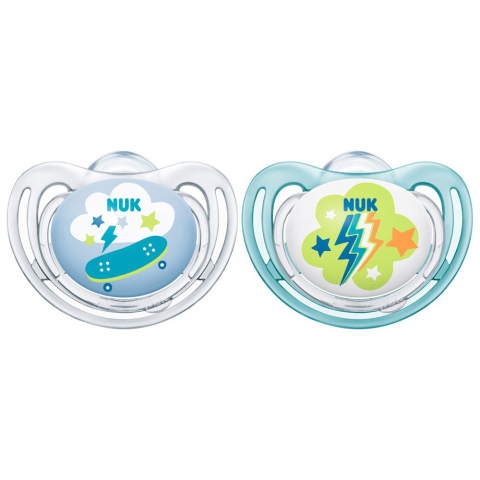 Nuk - Nuk Suzeta Freestyle Silicon M2 Albastru 6-18 luni 2 Bucati Set