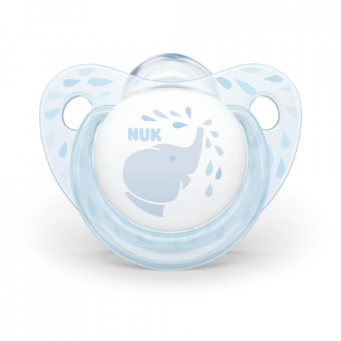 Nuk - Suzeta Nuk Baby Blue Silicon M1 Elefant 0-6 luni