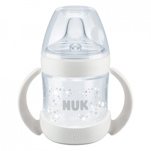 Nuk - Biberon Nuk Learner Nature Sense Control Temperatura 150 ml Alb 6-18 luni