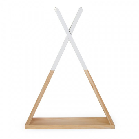 Childhome - Raft de perete Tipi Childhome, Lemn Natural/Alb