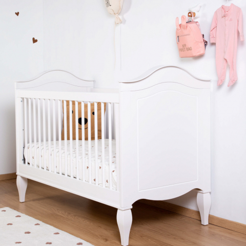 Patut Childhome Romantic White 70x140 cm, MDF/Pin Alb [4]