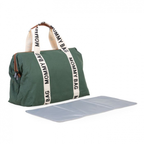 Geanta de infasat Childhome Mommy Bag Signature Verde [2]