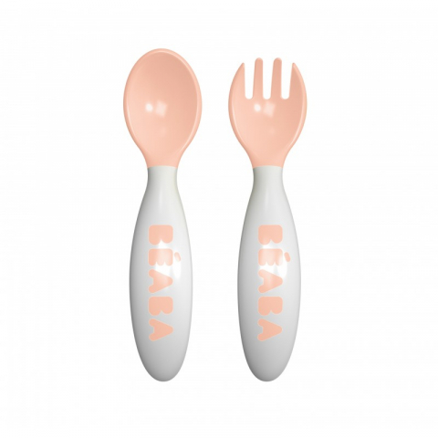 LINGURIȚE ȘI FURCULIȚE - Set lingurita si furculita ergonomica- Nude
