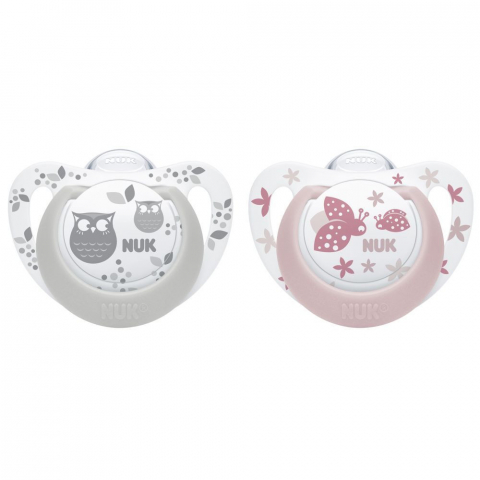 Nuk - Suzeta Nuk Genius Color Silicon M3 Rose 18-36 luni Set 2 Bucati