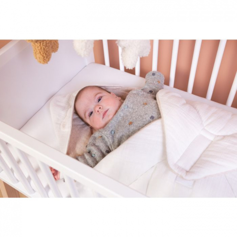 Paturica de infasat Childhome 75x75 cm, Jerse/Muselina Teddy [5]